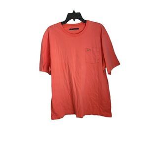 GREG NORMAN BASIC CREW NECK POCKET TEE SIZE XL CORAL COLOR